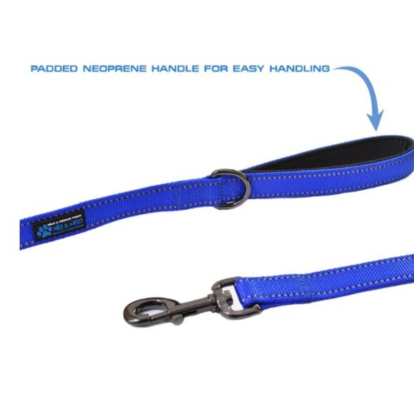 Dog Collar & Leash: Matching Red Reflective Collar & 6-ft Leash, Medium - Picture 5 of 6